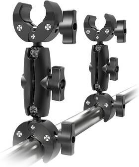 Kmdodo 717211667150 2 Pcs Superclamp Double Camera Clamp With Dual Mount Bracket Pieces 2pcs
