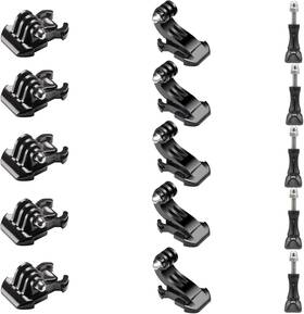 Zkq100 Kuanve 5 Pcs Quick Release Buckle Clip Basic Mount Vertical Surface Black