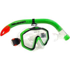 4204251 Land & Sea And Seahorse Junior Silicone Mask Snorkel Set Lime
