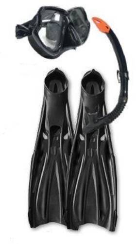 4212902 Land & Sea And Whitsunday Mask Snorkel Fin Set Black - Medium