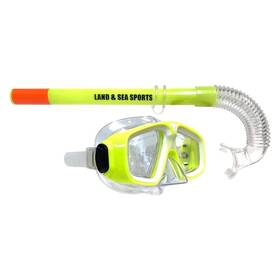 6103110310 Land & Sea And Rockpool Kids Twin Silitex Lens Mask Snorkel Set Yellow