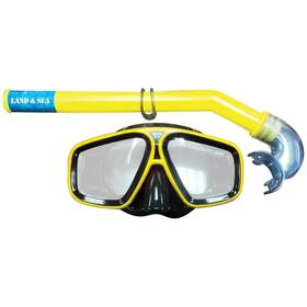 6103119 Land & Sea And Rockpool Kids Twin Silitex Lens Mask Snorkel Set Black