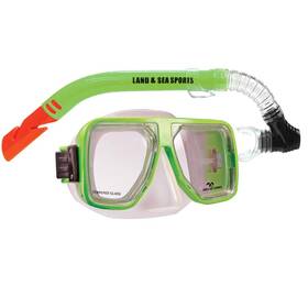 6103320430 Land & Sea And Bermuda Silicone Mask Snorkel Set Green