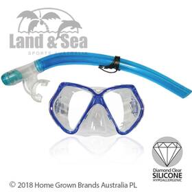 6104052521 Land & Sea Sports And Resort Mask Snorkel Set Blue 6104052521 Land & Sea Sports And Resort Mask Snorkel Set Blue