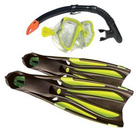 6116019893 Land & Sea Sports And Whitsunday Snorkel Set Yellow - Medium Large