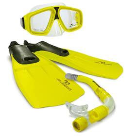 6116022390 Land & Sea Sports And Adventurer Mask Snorkel Fin Set Yellow - Xxs