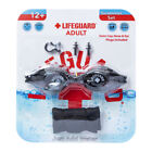 Lifeguard Adult Swimmer 4-piece Set Includes Swim Cap Nose And Ear Plugs New