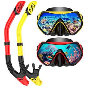Littlejsy 796926846357 Snorkeling Gear For Adults Dry-top Snorkel Set Scuba Diving Mask 180 Pano