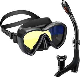 Luxpard 696582924140 Snorkel Set Anti-fog Panoramic View Mask And Anti-leak Dry Tube