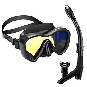 Luxpard Snorkel Set Anti-fog Panoramic View Mask And Anti-leak Dry Gear