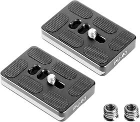 Pu-60 Manbily Arca Swiss Quick Release Plate 60x38mm With 1/4 Inch Screw Metal Black