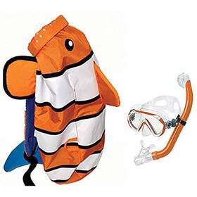 Mares 481256-clf Head Sea Pals Junior Dry Snorkeling Mask/snorkel Combination Kit For Children