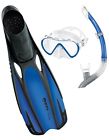 Mares Fluida Adult Set Mask Snorkel And Fins Scuba Diving