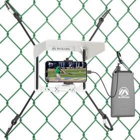 9476 Matare Cell Phone Fence Mount With Shade Game Recording Mounting Silver