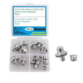 38823-dssn-38-16 Maxmoral 16pcs 1/4 To 3/8 Tripod Screw Nut Adapters Camera/light Stand