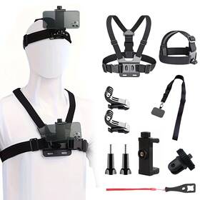 Mekicowl 790885833373 Mobile Phone Chest Strap Harness Mount Head Holder Kit For Black