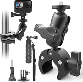 Meknic Super Clamp Action Camera Mount Monitor 360 Ballhead Magic Arm Double Ba Meknic Super Clamp Action Camera Mount Monitor 360 Ballhead Magic Arm Double Ba