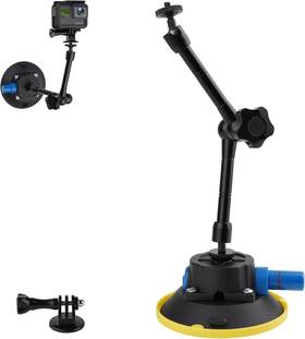 Mk0093 Mippko Camera Suction Cup Mount Compatible With Gopro Hero/insta 360/dji Black