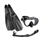 Mrswffmfss-bk-46 Mares Wave Full Foot Fins With Mask Dry Snorkel Combo