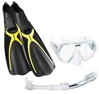 Mrswffmfss-yl-36 Mares Wave Full Foot Fins Combo Scuba Snorkeling 647732679472