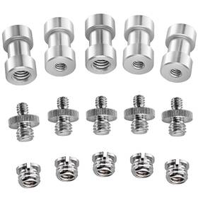 10086898 Neewer 15 Pieces 1/4 Inch 3/8 Metal Threaded Screw Converter To Adapter