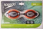 New Speedo Splasher Swim Goggles Latex Free And Uv Protect. Kids 3-8 Orange Black