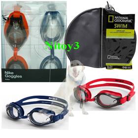 Nike/national Geographic 032219703465 Active Swim Goggles 2-pack With Cap Unisex One Size
