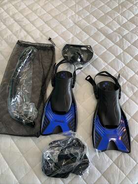 X002ug5irx Ninetails Ninetials 4 In 1 Snorkel Set For Adults With Adjustable Dive Flippers.size S-m