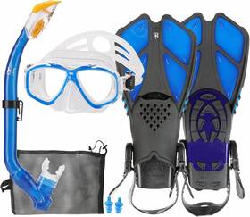 Sn5003-bl Nobrand Kids Snorkel Set With Mask
