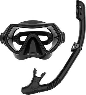 Novvdiv 445047898853 Snorkeling Gear For Adults Jring Snorkel Mask Set With 180 Degree Tempered Glas