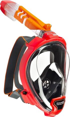 Ocean Reef 764500012153 Aria Qr Quick Release Full Face Snorkel Mask With - 180 Degree Und