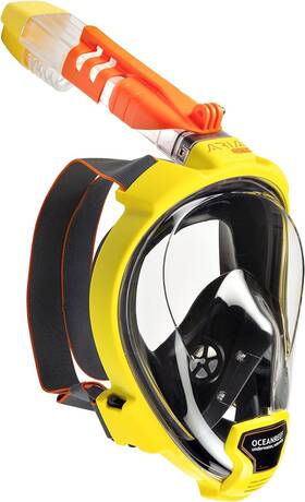 Or019015 Ocean Reef Aria Qr Quick Release Full Face Snorkel Mask With - 180 Degree Und
