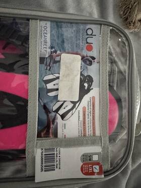 Ocean Reef Or021008 Duo Fins Set Pink L/xl Travel Snorkel