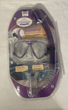 B5ms505tp Oceanways Mask And Snorkel Combo Purple Adult Silicone