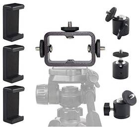Octo Mounts 685167854231 Tripod Mount Adapter Kit For 3 Devices. Works With Smartphones Iphone Black