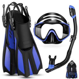 Odoland 971435245592 Kids Snorkeling Packages Snorkel Set Anti-fog And Anti-leak Dry Top Mask