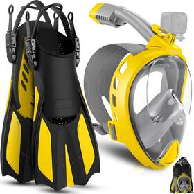 Sp0811yl Odoland Snorkeling Packages For Adults And Youth Full Face Snorkel Mask With Camera Mo
