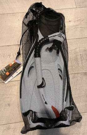 25051e Ozark Trail Adult 14 Dominator Pro Snorkel Set White L/xl With Carry Bag
