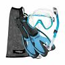 Paq9700 Phantom Aquatics Turtle Mask Fin Dry Snorkel Snorkeling Set Aqua