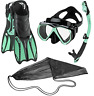 Paqpcmfs-mt-s Phantom Aquatics Rapido Adult Mask Fin Snorkel Set 696396741841
