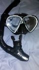 Paqtemsc-pk 3 Phantom Aquatics Mexico Mask Dry Snorkel Set Black And Silver