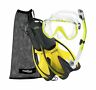 Paqturspmfdss-yl-sm Phantom Aquatics Turtle Mask Fin Dry Snorkel Snorkeling Set Yellow