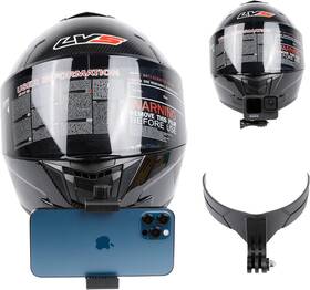 Pellking 709226675770 Universal Motorcycle Helmet Chin Action Camera Mount Flexible Black