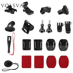 Pellking 717675166435 Universal Action Camera Accessory Kit For Gopro Hero 12 11 10 9 8 7 6 5 Black