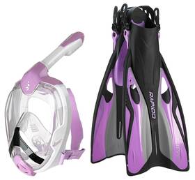 Phantom Aquatics 194773055746 Rapido Boutique Collection Flipper Snorkeling Fin Bundled With 180 Advanced