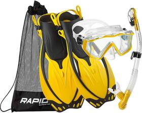 Phantom Aquatics 194773143955 Rapido Boutique Collection Fin Snorkel Set With Adult Snorkeling Gear Panora