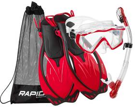 Phantom Aquatics 194773143979 Rapido Boutique Collection Fin Snorkel Set With Adult Snorkeling Gear Panora