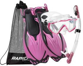 Phantom Aquatics 194773144044 Rapido Boutique Collection Fin Snorkel Set With Adult Snorkeling Gear Panora