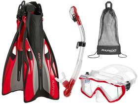 Phantom Aquatics 194773145362 Snorkel Set Red S/m Us 6-9 / Eu 38-42