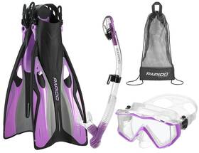 Phantom Aquatics 194773145423 Snorkel Set Lilac S/m Us 6-9 / Eu 38-42